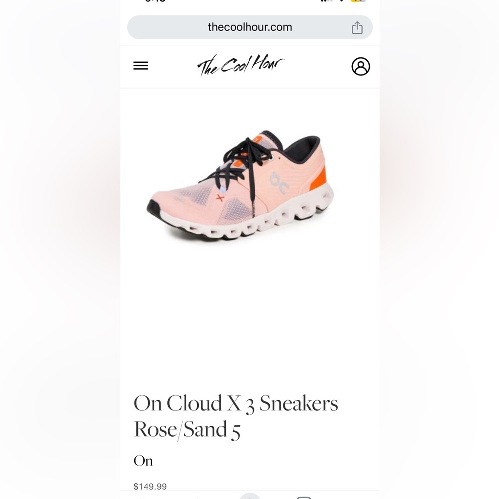 On running cloud X 3. Rose sans